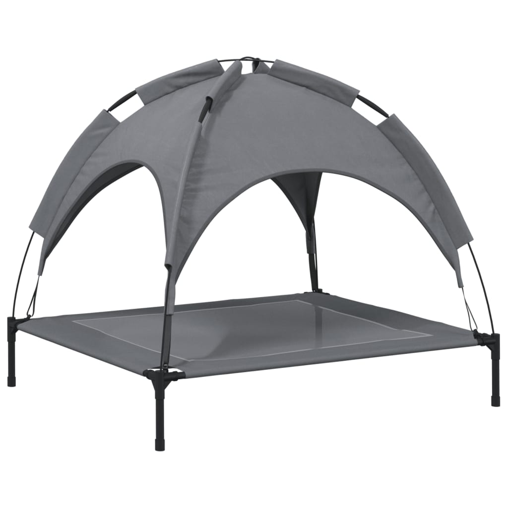 Dog bed with roof anthracite Oxford fabric and steel