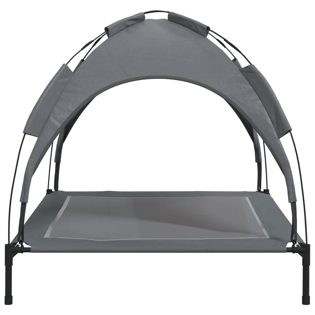 Dog bed with roof anthracite Oxford fabric and steel