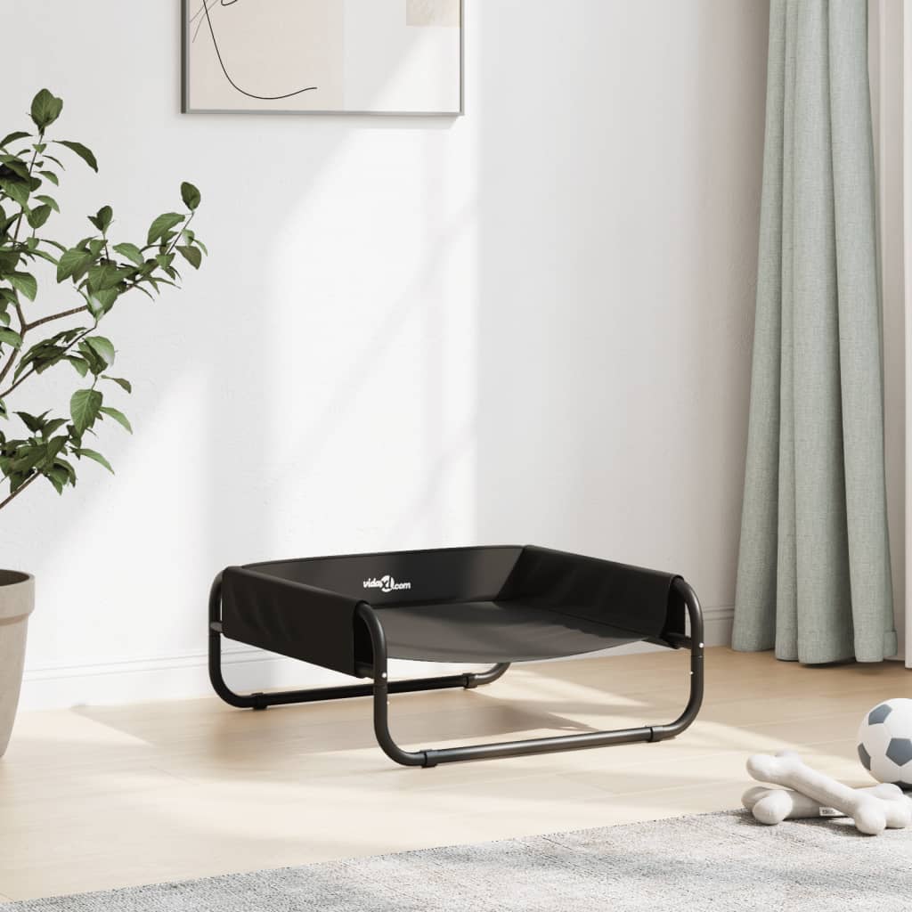Raised Dog Bed Anthracite Oxford Fabric and Steel