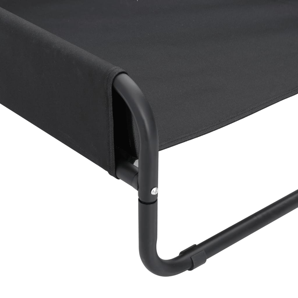 Raised Dog Bed Anthracite Oxford Fabric and Steel