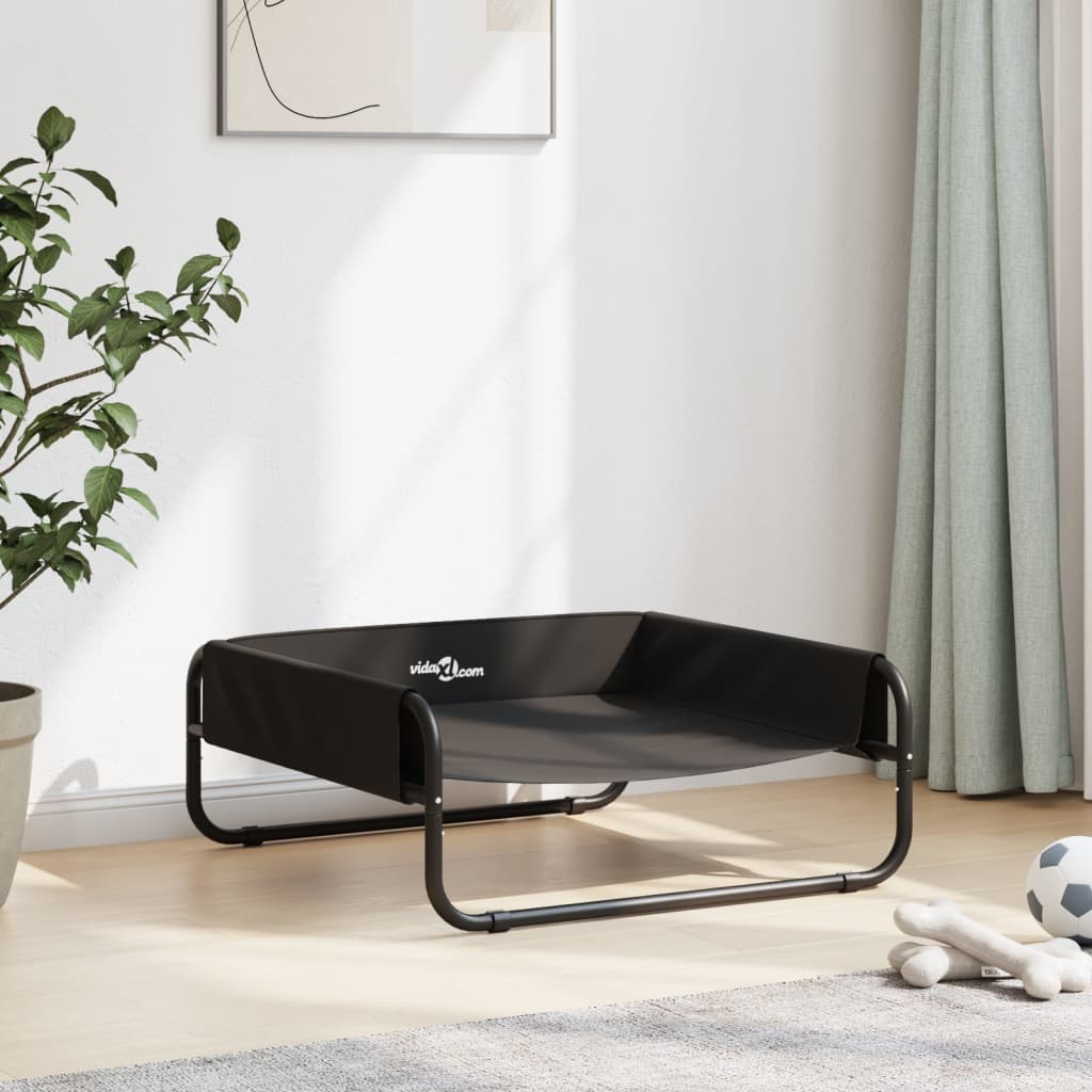 Raised Dog Bed Anthracite Oxford Fabric and Steel