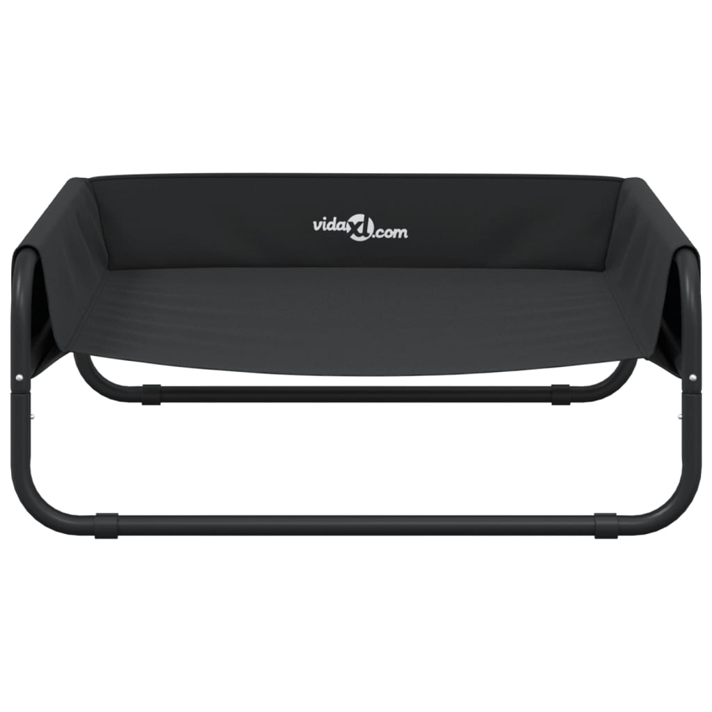 Raised Dog Bed Anthracite Oxford Fabric and Steel