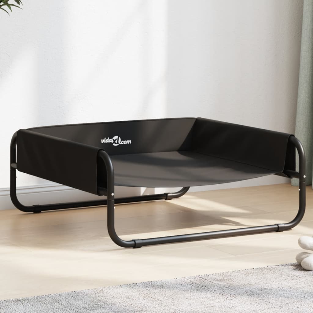 Raised Dog Bed Anthracite Oxford Fabric and Steel