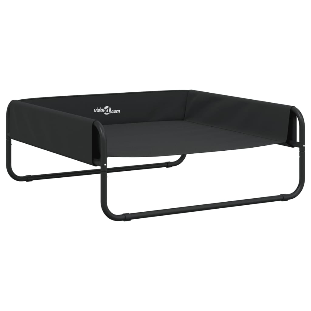 Raised Dog Bed Anthracite Oxford Fabric and Steel