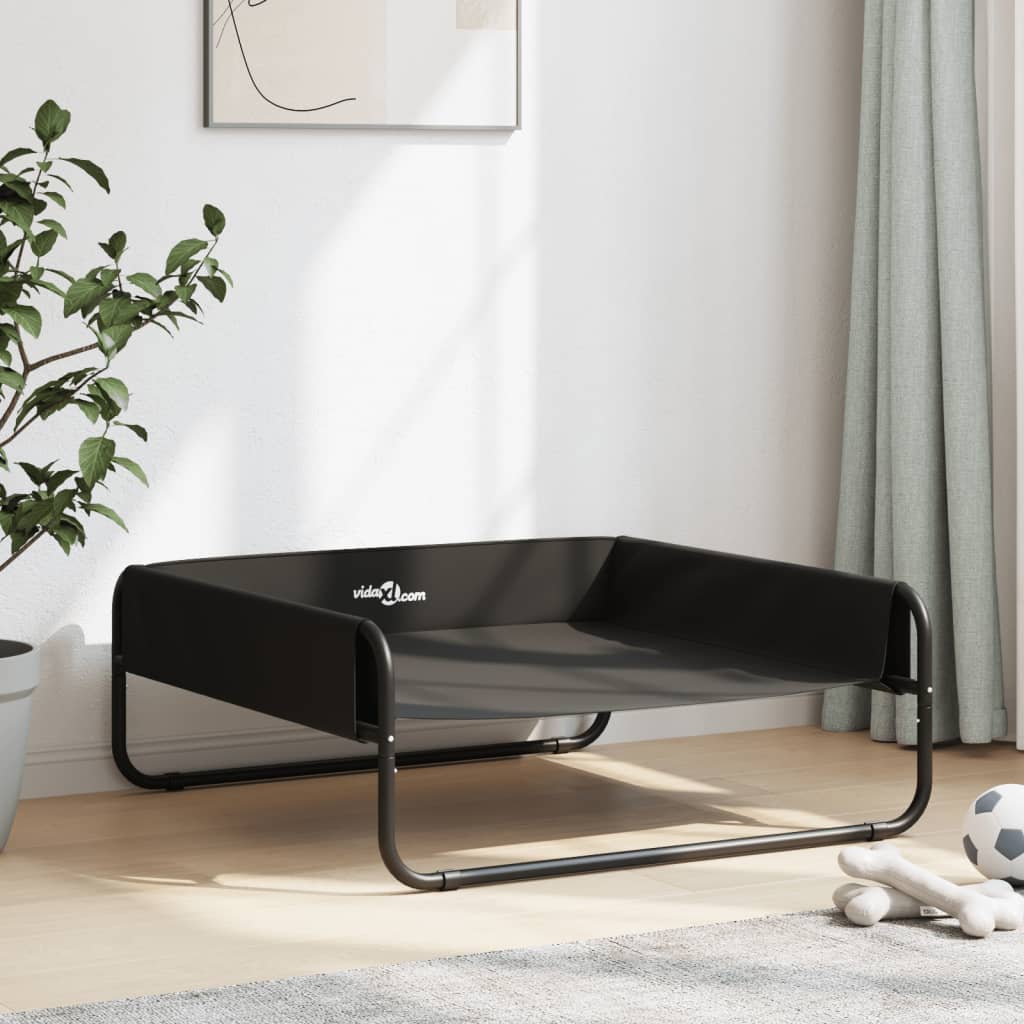 Raised Dog Bed Anthracite Oxford Fabric and Steel