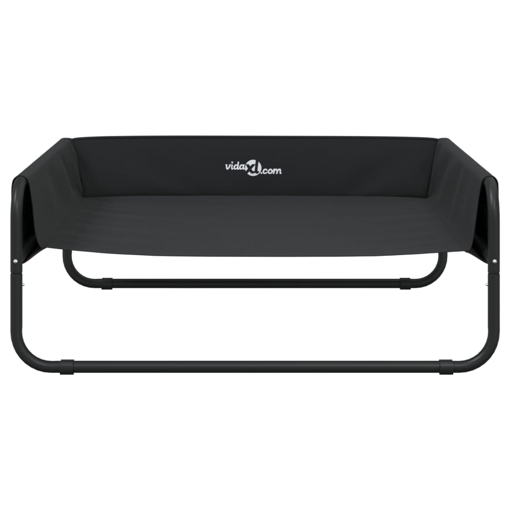 Raised Dog Bed Anthracite Oxford Fabric and Steel