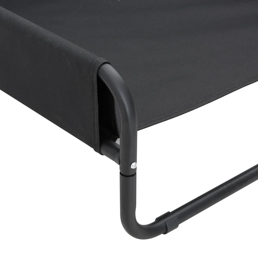 Raised Dog Bed Anthracite Oxford Fabric and Steel