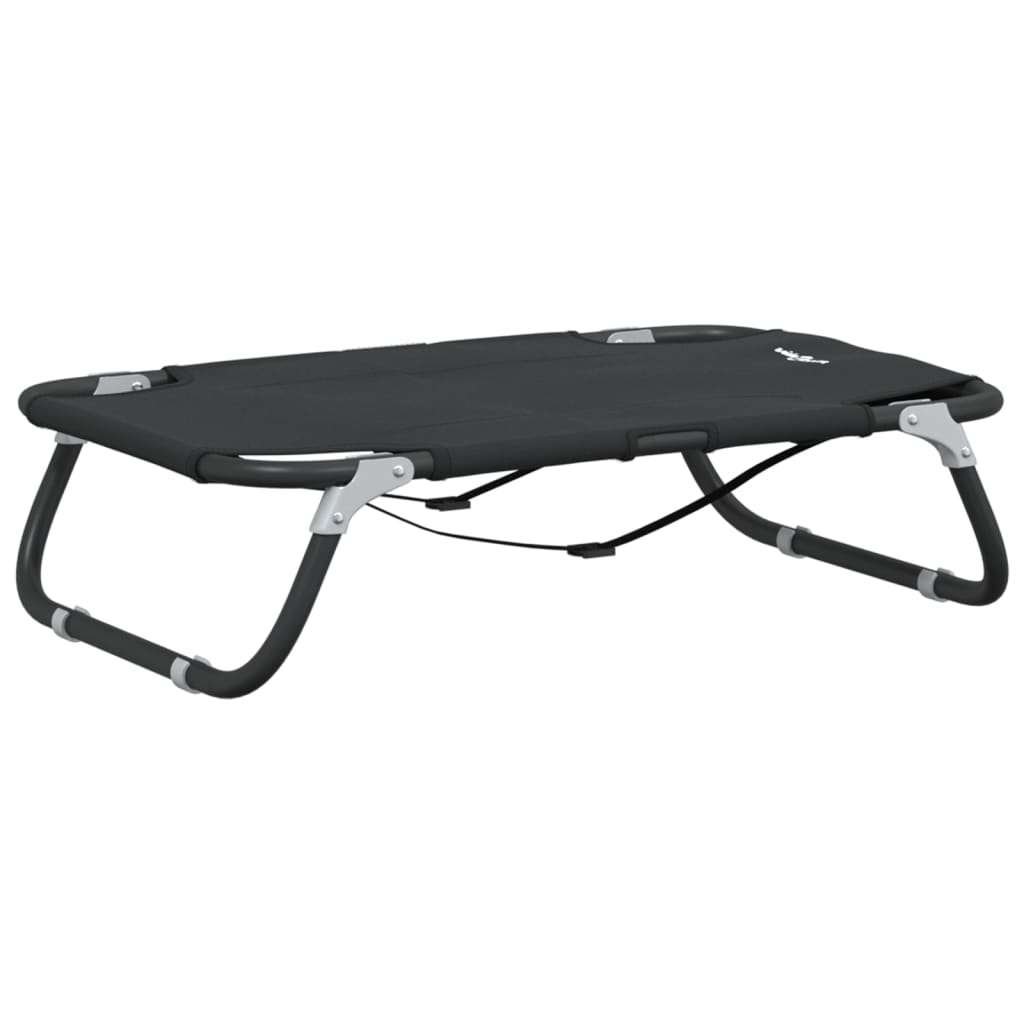 Dog bed foldable anthracite oxford fabric and steel