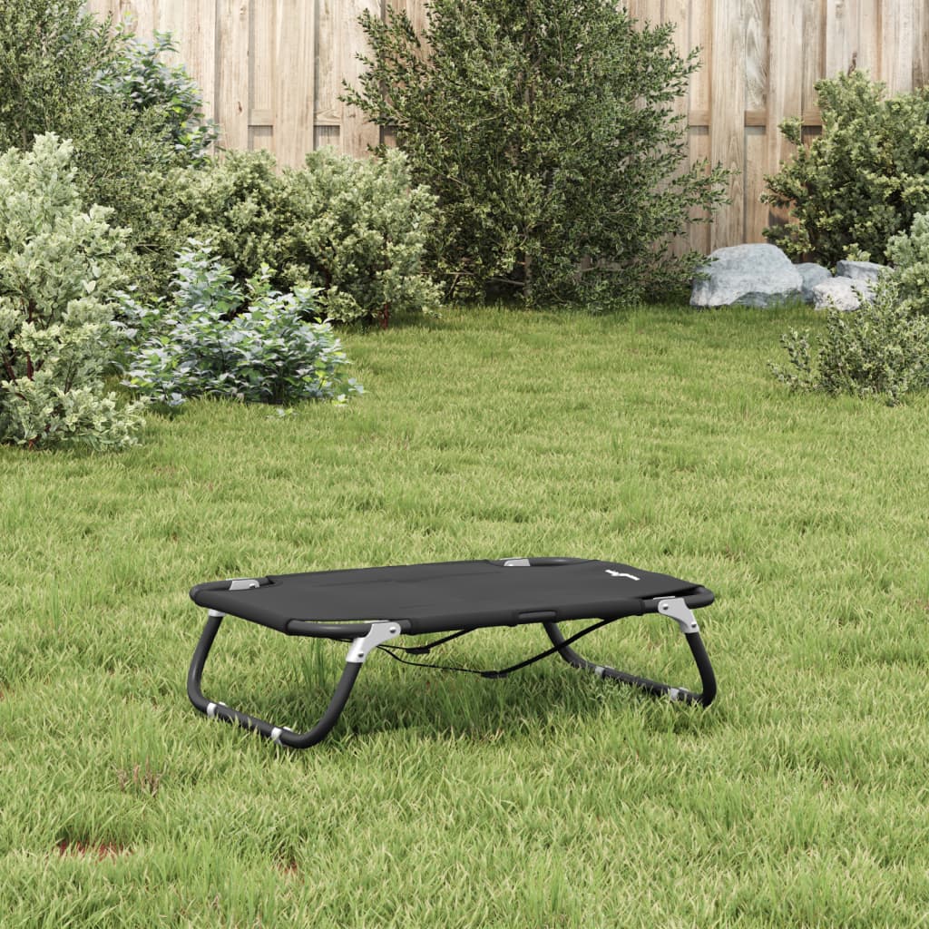 Dog bed foldable anthracite oxford fabric and steel