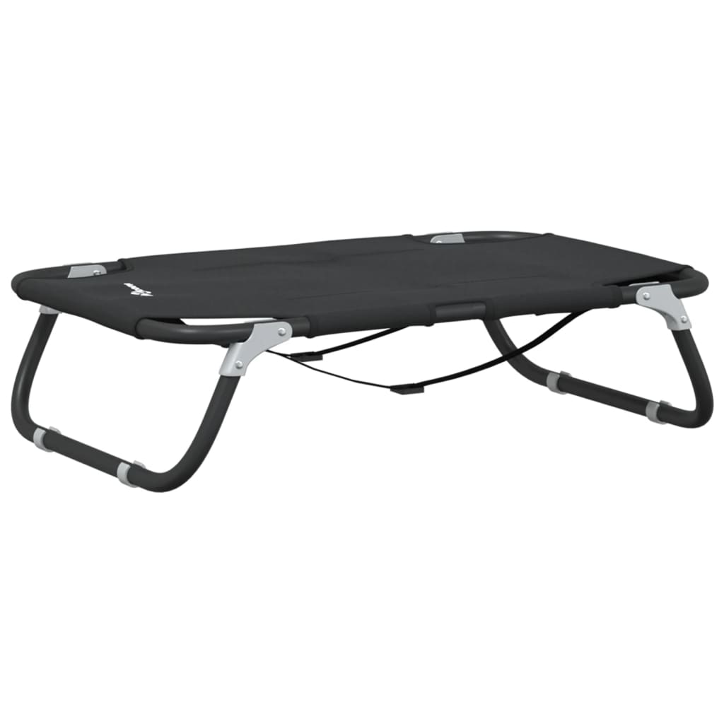 Dog bed foldable anthracite oxford fabric and steel