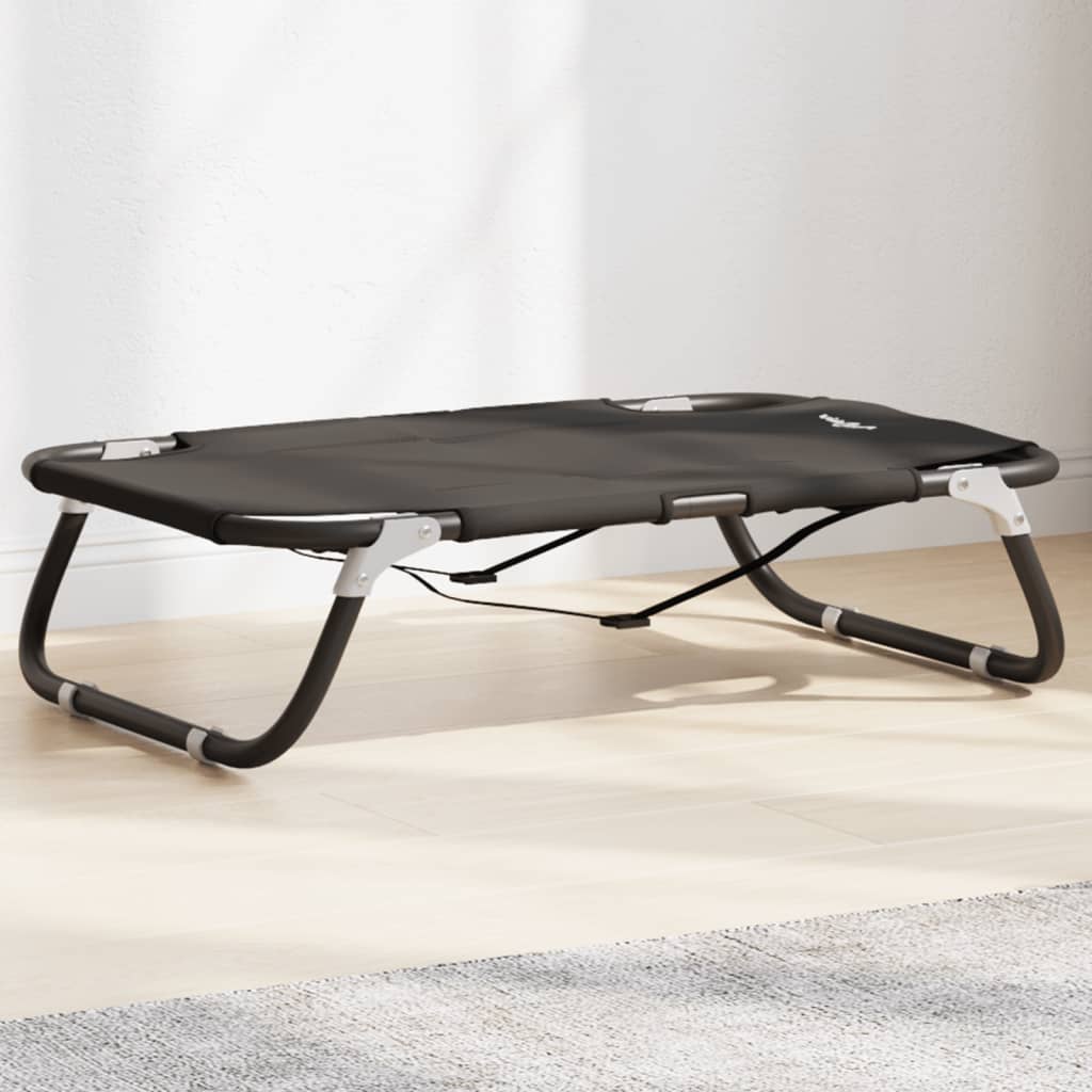 Dog bed foldable anthracite oxford fabric and steel