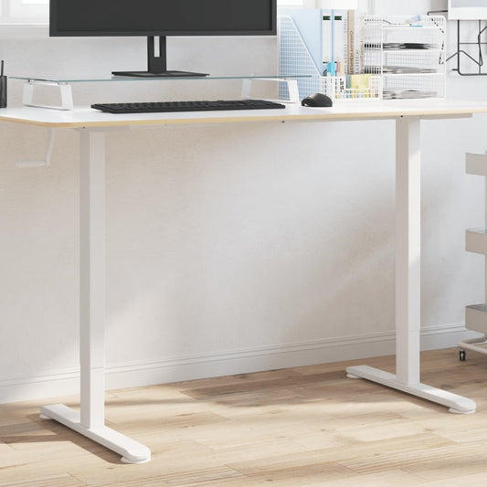 Structure pour bureaux assis-debout blanc (94-135)x60x(70-114)cm