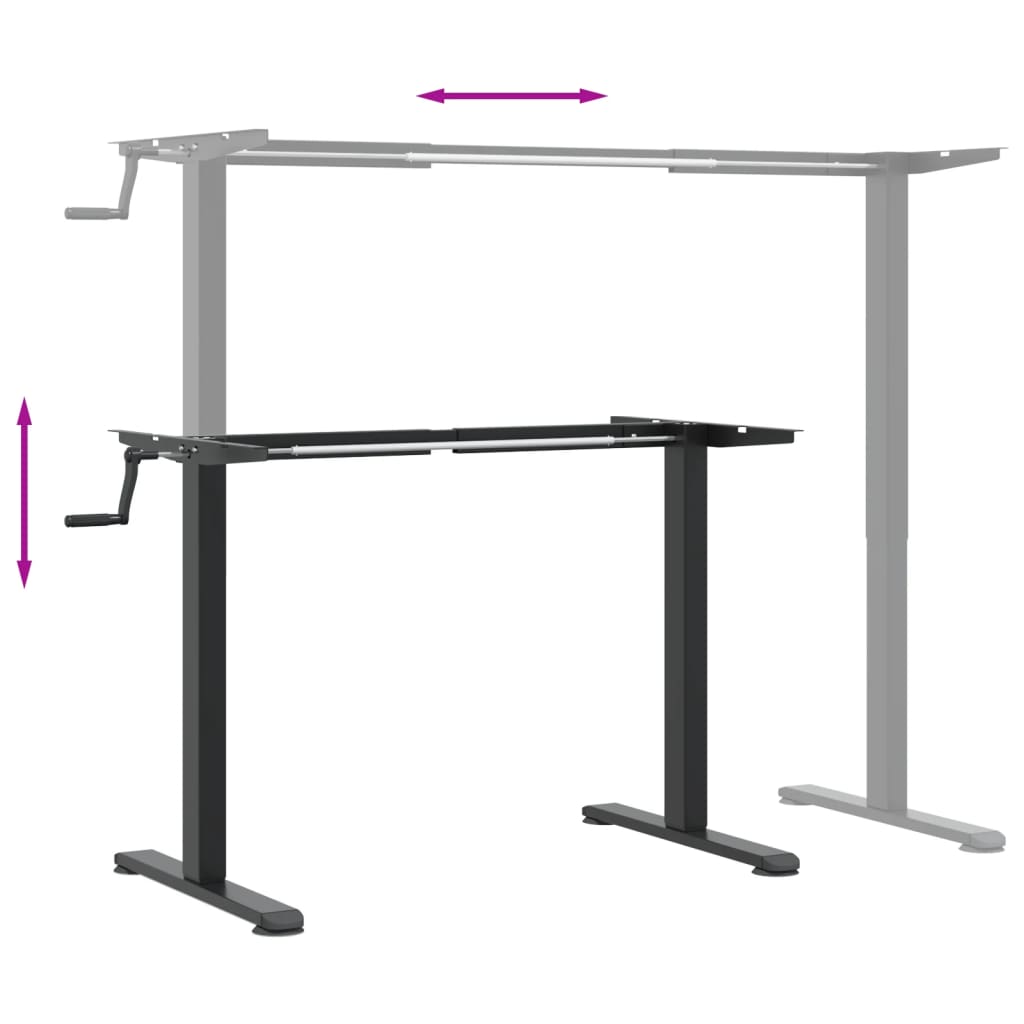 Structure pour bureaux assis-debout (94-135)x60x(70-114) cm