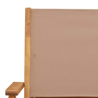 Klappstühle 2 Stk. Taupe Massivholz Akazie und Stoff