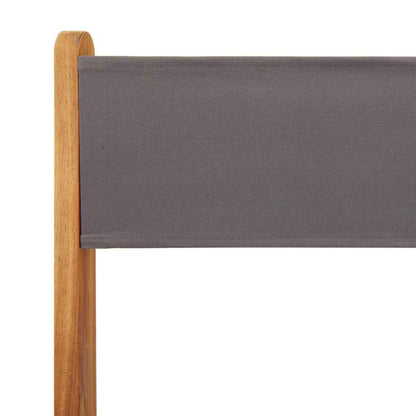 Klappstühle 2 Stk. Anthrazit Massivholz Akazie und Stoff