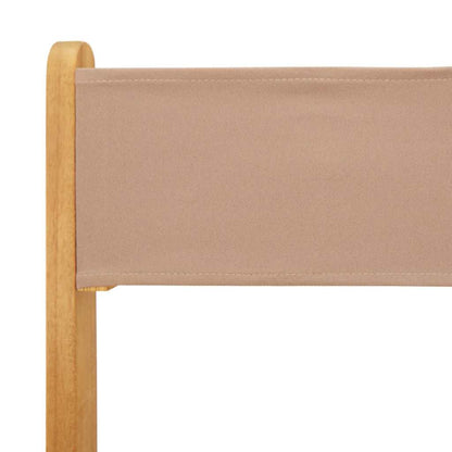 Klappstühle 2 Stk. Taupe Massivholz Akazie und Stoff