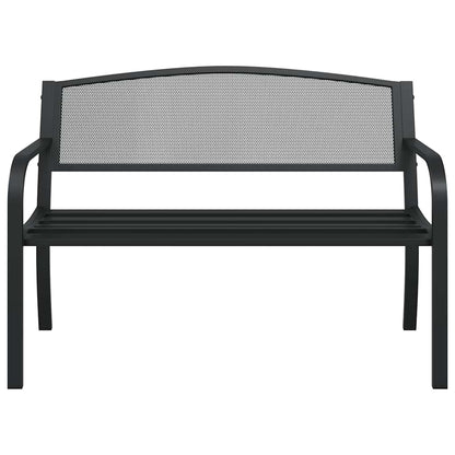 Gartenbank 119 cm Schwarz Stahl
