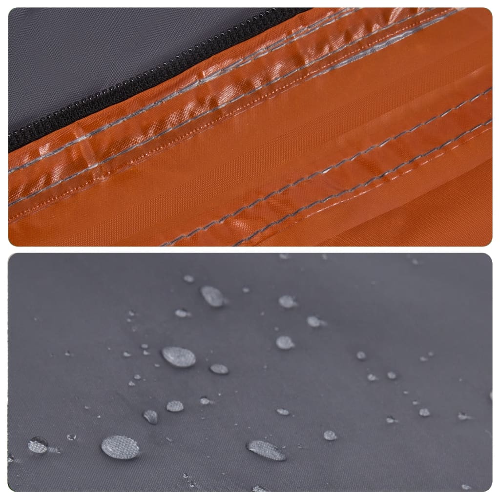 Kuppel-Campingzelt 3 Personen Grau und Orange Quick Release