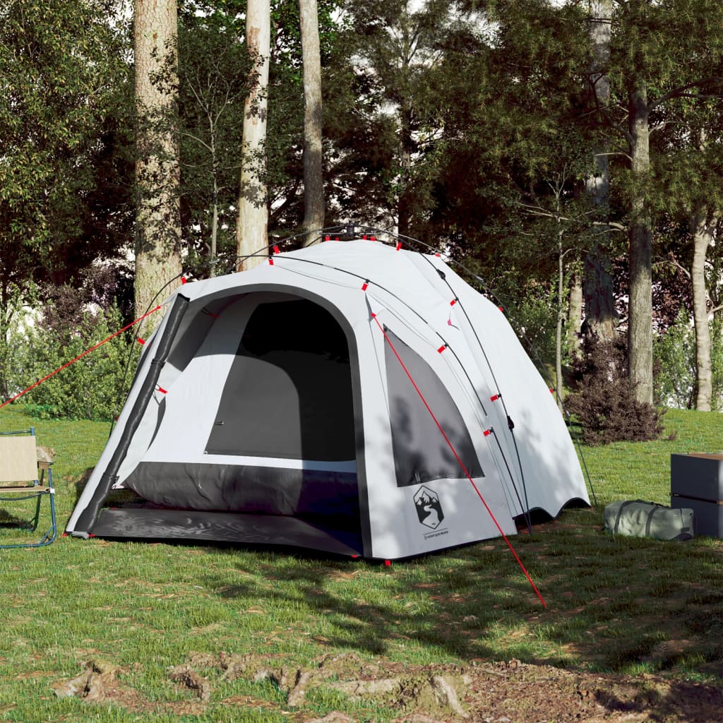 Kuppel-Campingzelt 3 Personen Weiß Verdunkelt Quick Release