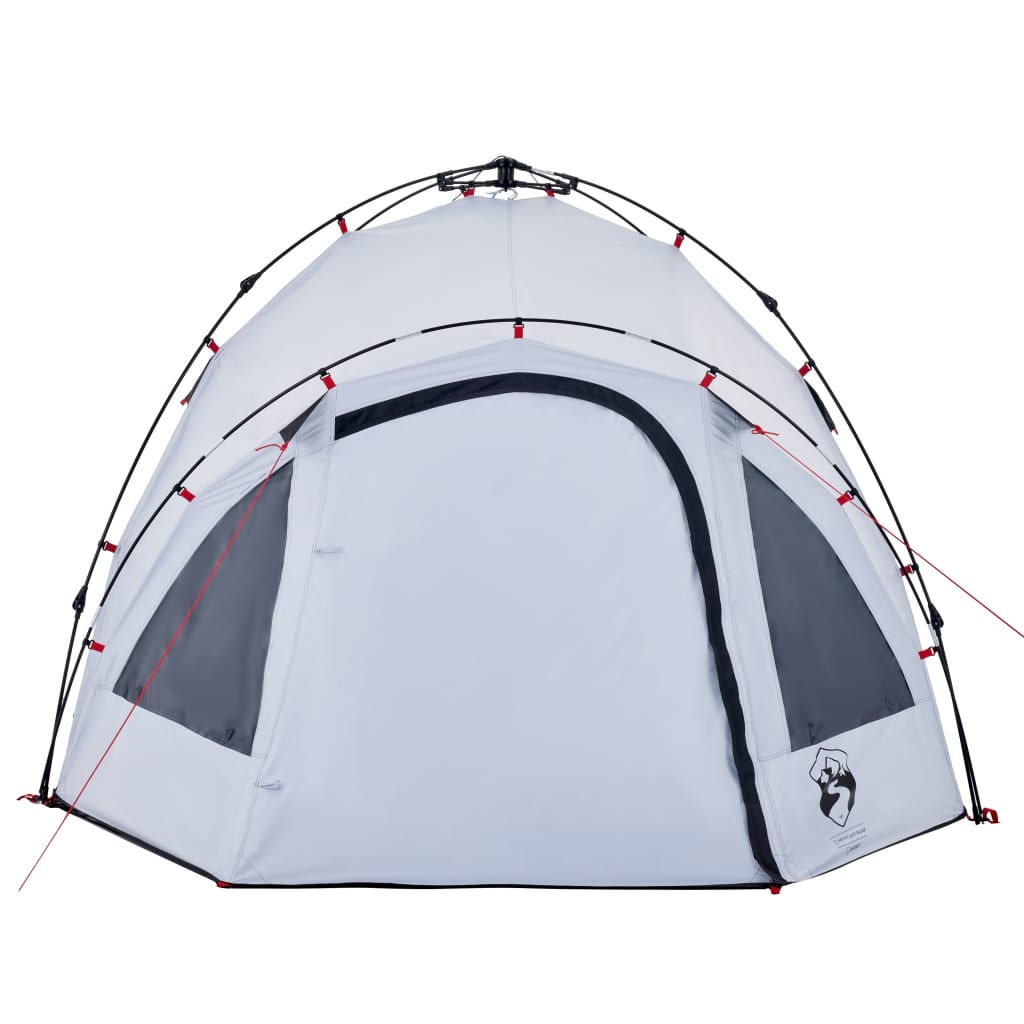 Kuppel-Campingzelt 3 Personen Weiß Verdunkelt Quick Release