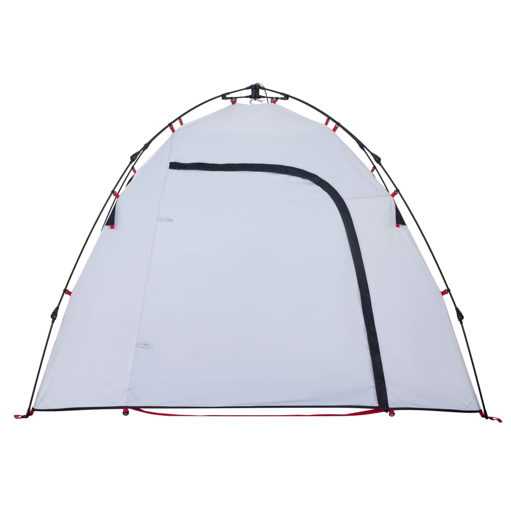 Kuppel-Campingzelt 3 Personen Weiß Verdunkelt Quick Release