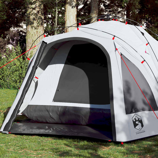 Kuppel-Campingzelt 3 Personen Weiß Verdunkelt Quick Release
