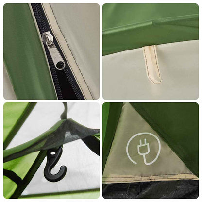 Kuppel-Campingzelt 3 Personen Grün Quick Release