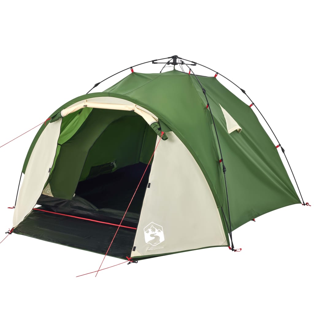 Kuppel-Campingzelt 3 Personen Grün Quick Release