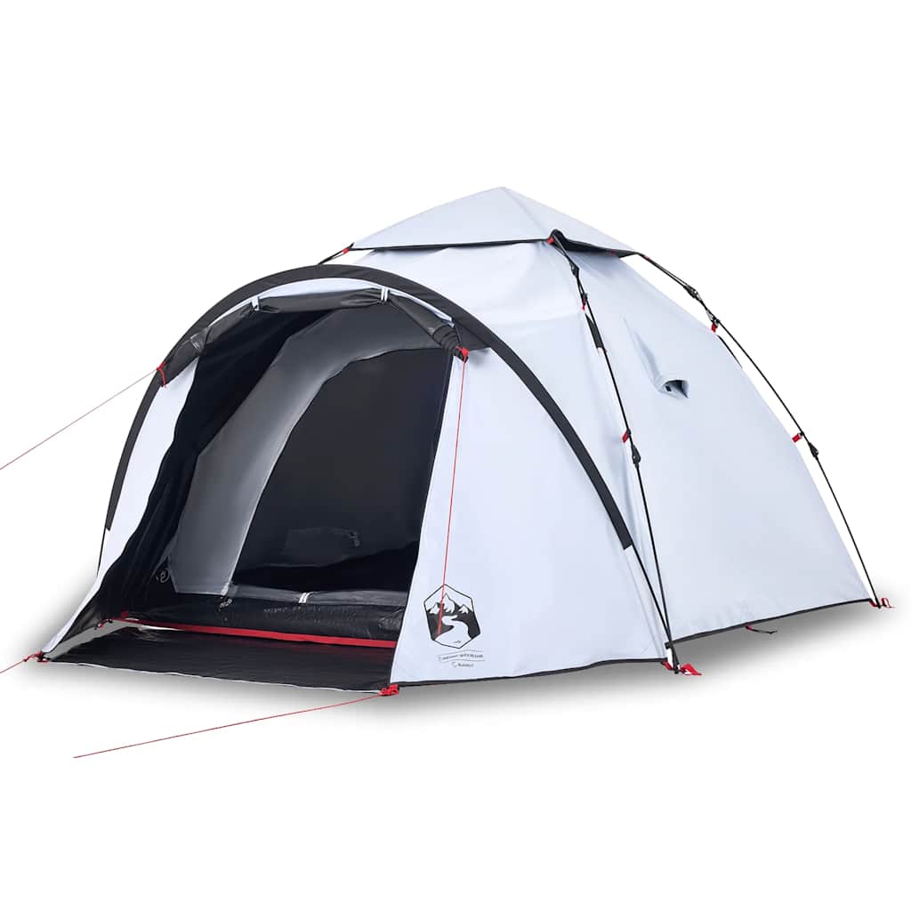 Kuppel-Campingzelt 3 Personen Weiß Verdunkelt Quick Release