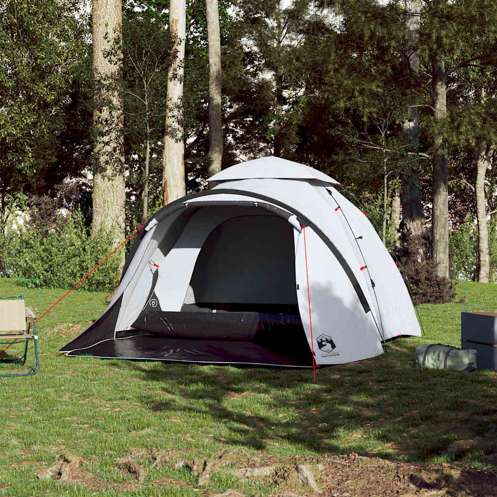 Kuppel-Campingzelt 3 Personen Weiß Verdunkelt Quick Release