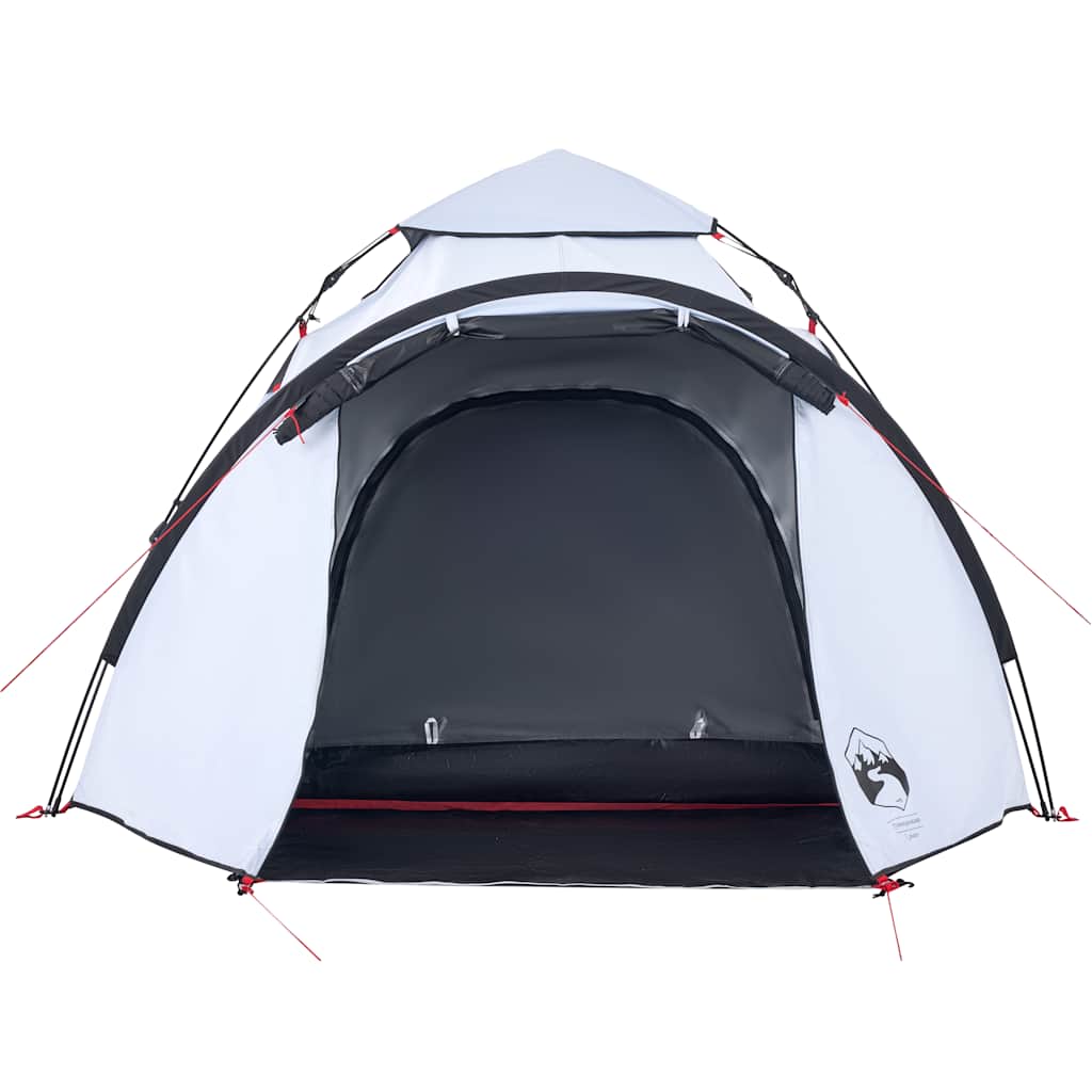 Kuppel-Campingzelt 3 Personen Weiß Verdunkelt Quick Release