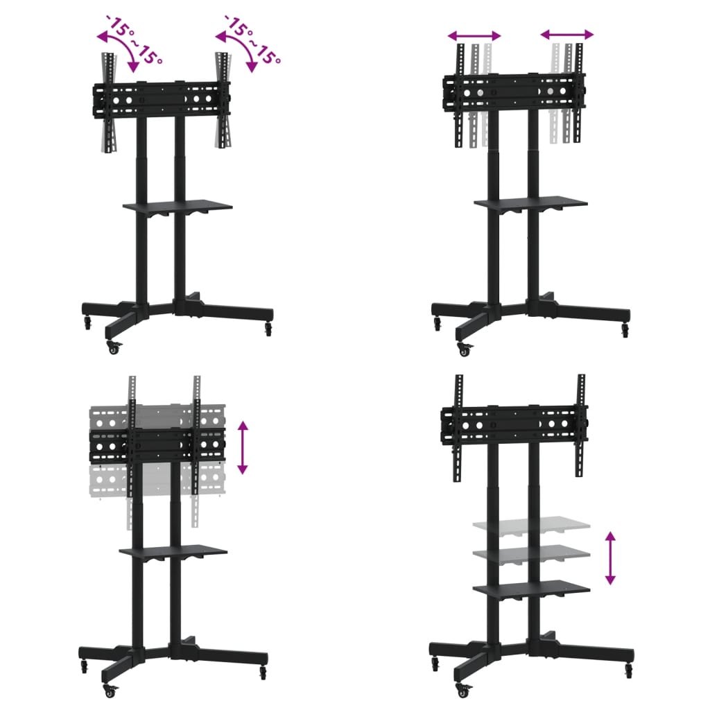 Roues pour support TV écran 32-70 pouces Max VESA 600x400mm 50kg