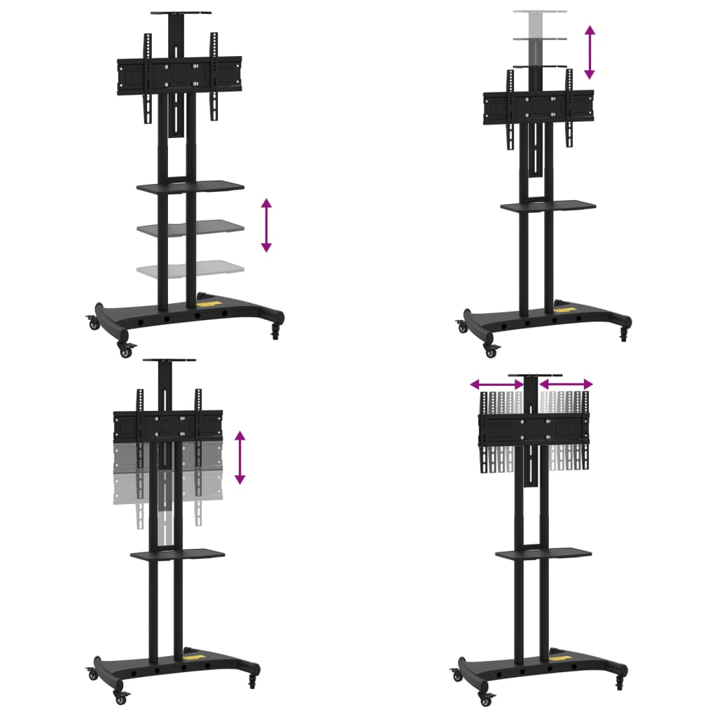 Meuble TV sur roulettes 32-70 pouces Max VESA 600x400 60kg