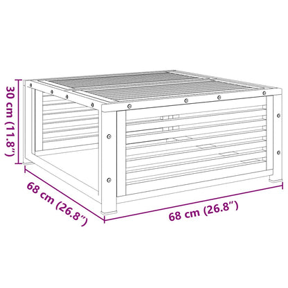 Gartentisch 68x68x30 cm Massivholz Akazie