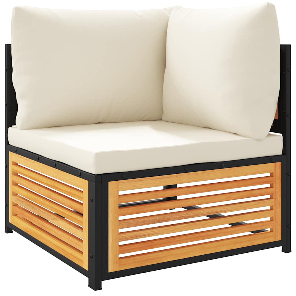 Garten-Ecksofa mit Kissen Massivholz Akazie