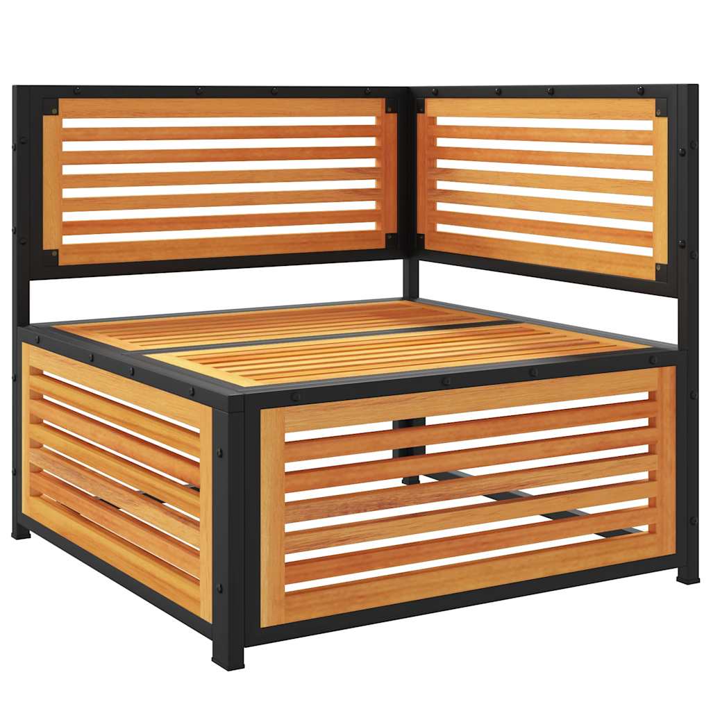 Garten-Ecksofa mit Kissen Massivholz Akazie