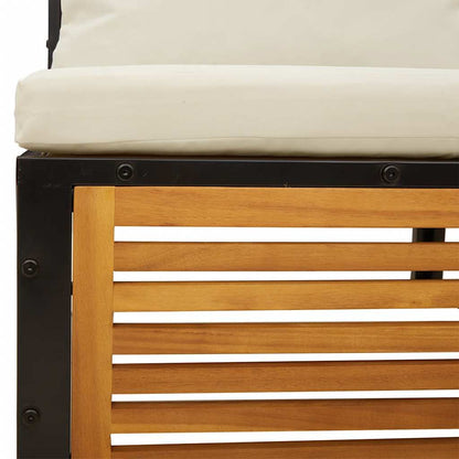 Gartensofa mit Kissen 2-Sitzer Massivholz Akazie