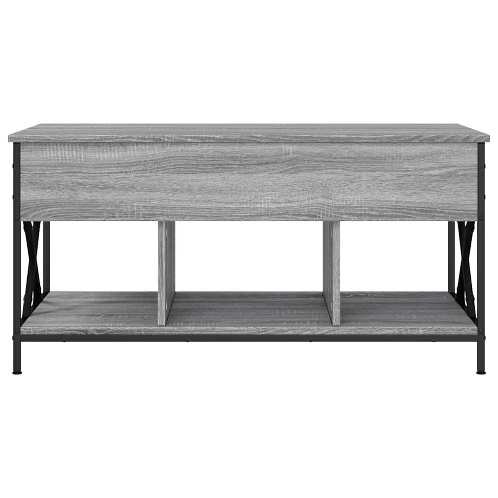 Couchtisch Grau Sonoma 100x55x50 cm Holzwerkstoff und Metall