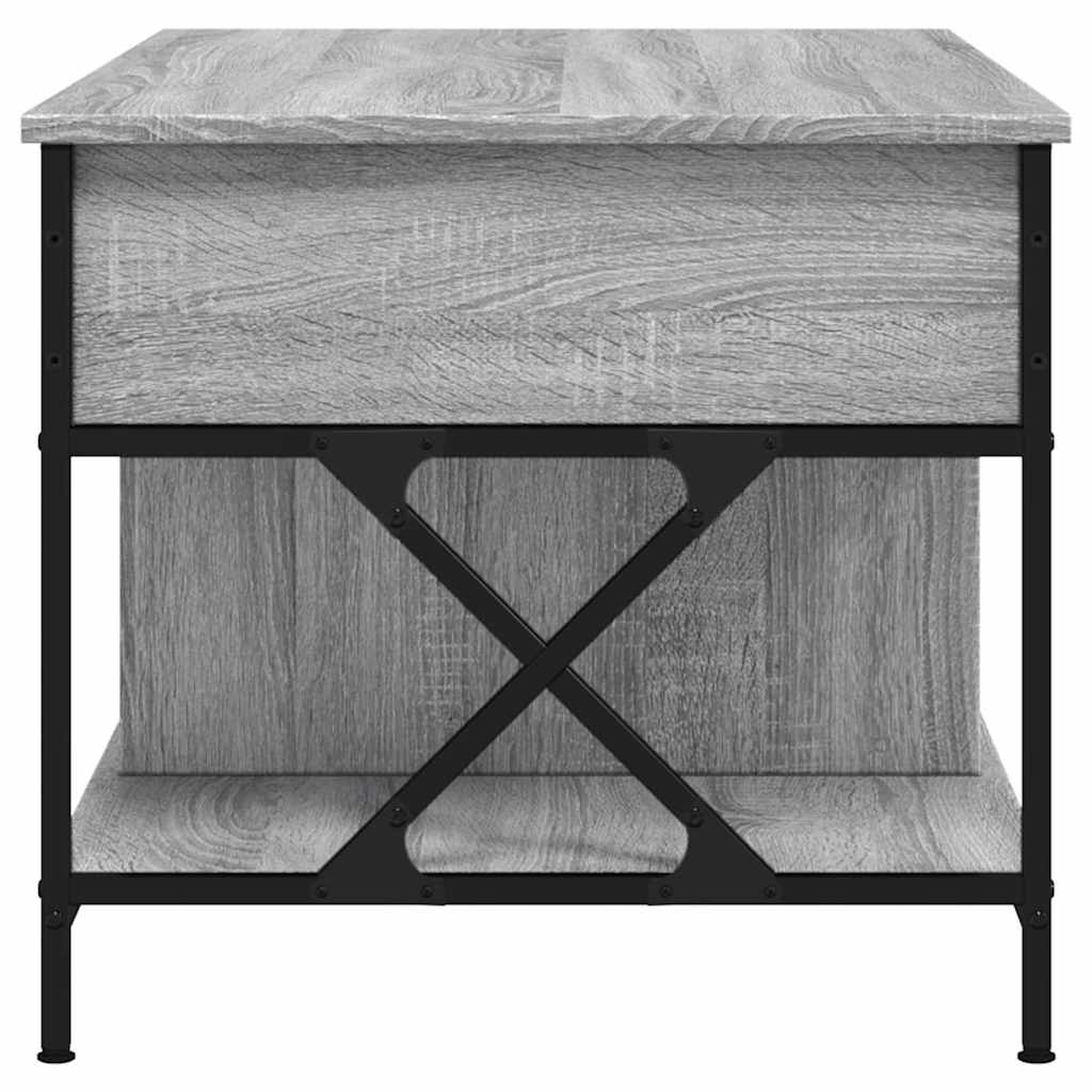 Couchtisch Grau Sonoma 100x55x50 cm Holzwerkstoff und Metall