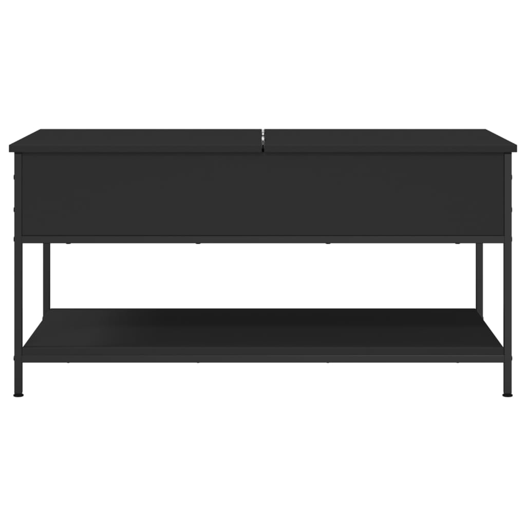 Coffee Table Black 100x50x50 cm Wood Material and Metal