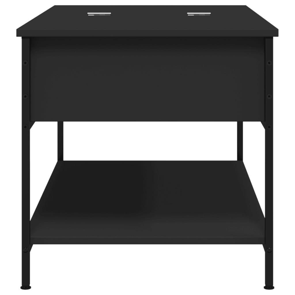 Coffee Table Black 100x50x50 cm Wood Material and Metal