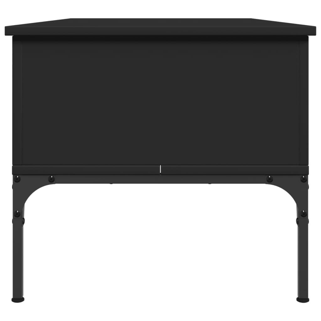Coffee Table Black 100x50x45 cm Wood Material and Metal