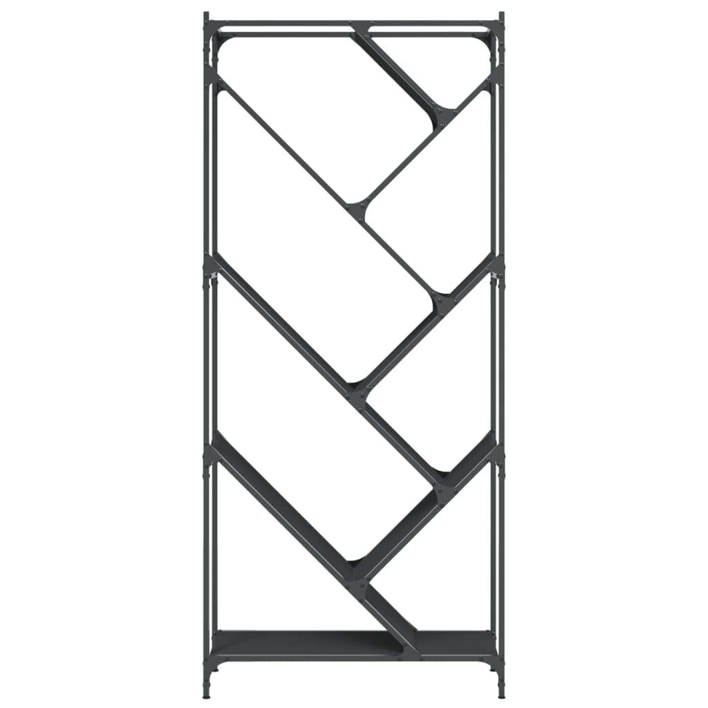 Bookshelf Black 79x30x180 cm Wood Material and Metal