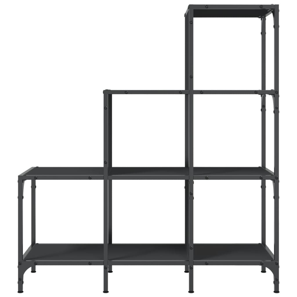 Bookshelf Black 92x30x102 cm Wood Material and Metal
