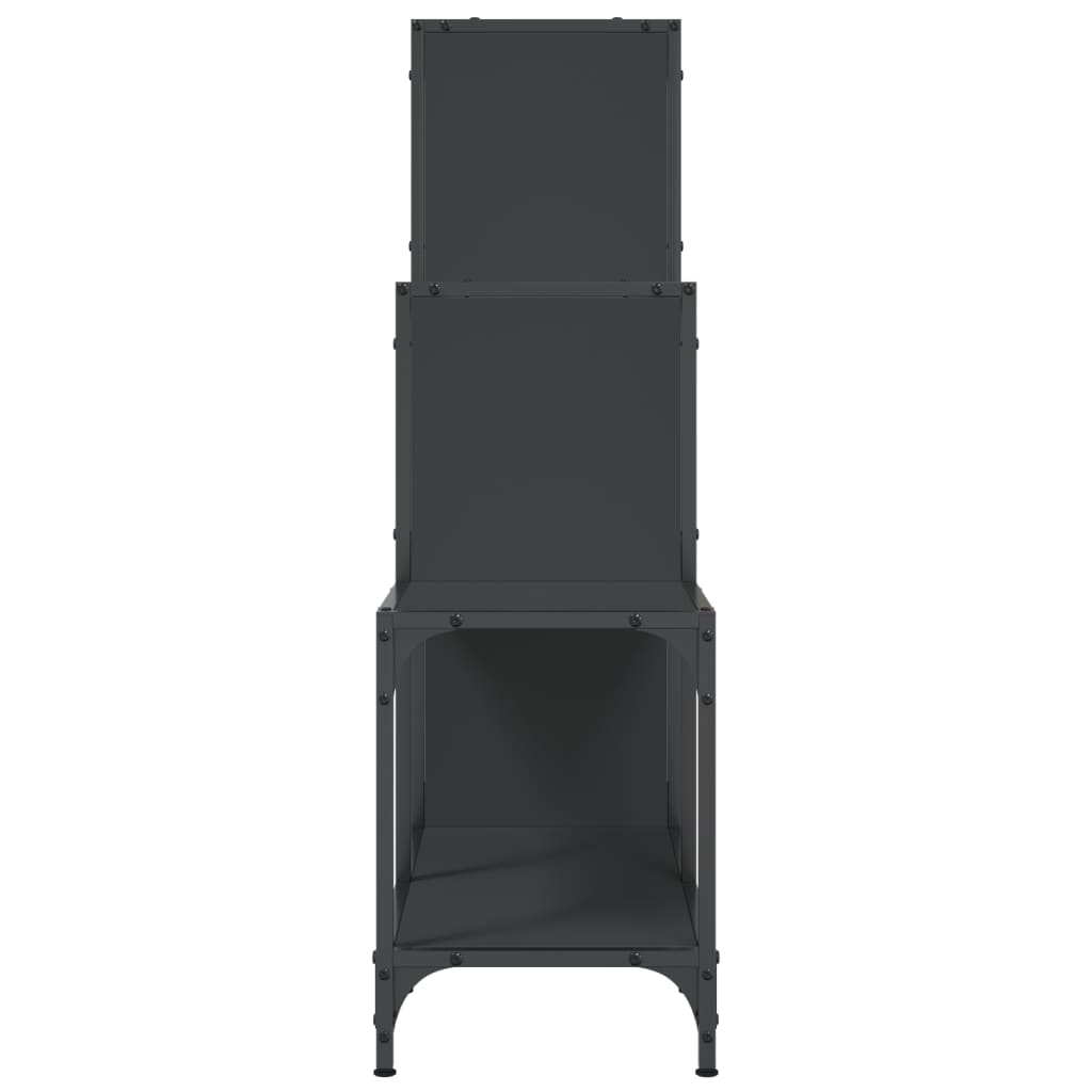 Bookshelf Black 92x30x102 cm Wood Material and Metal