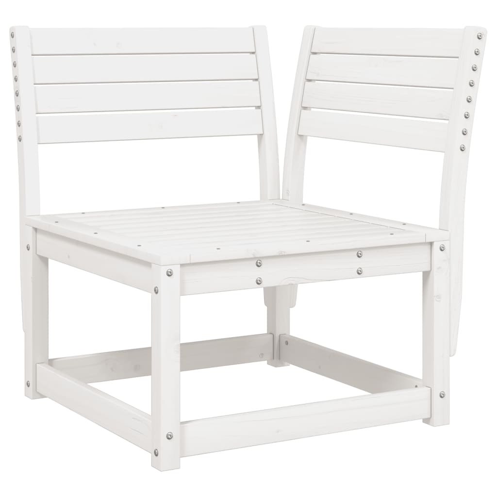 5-piece garden sofa set white solid pine