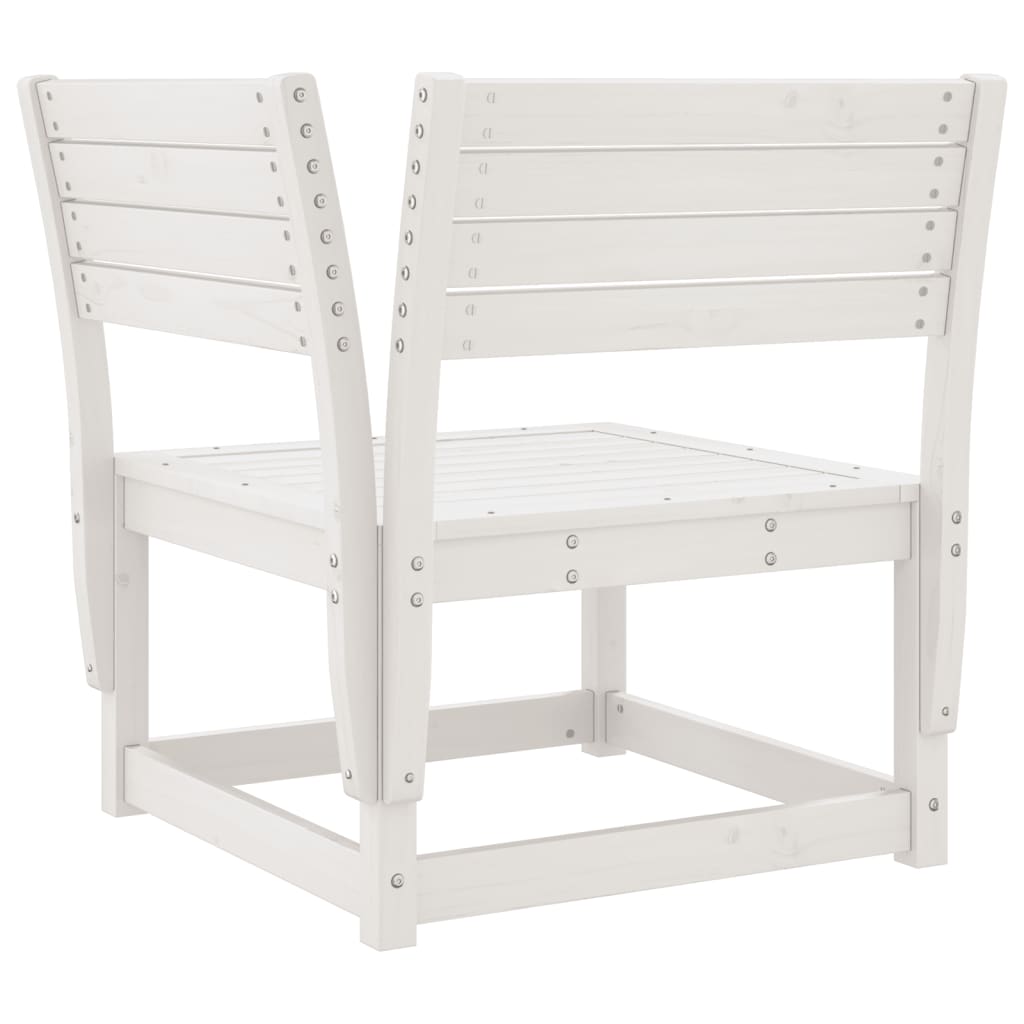 5-piece garden sofa set white solid pine