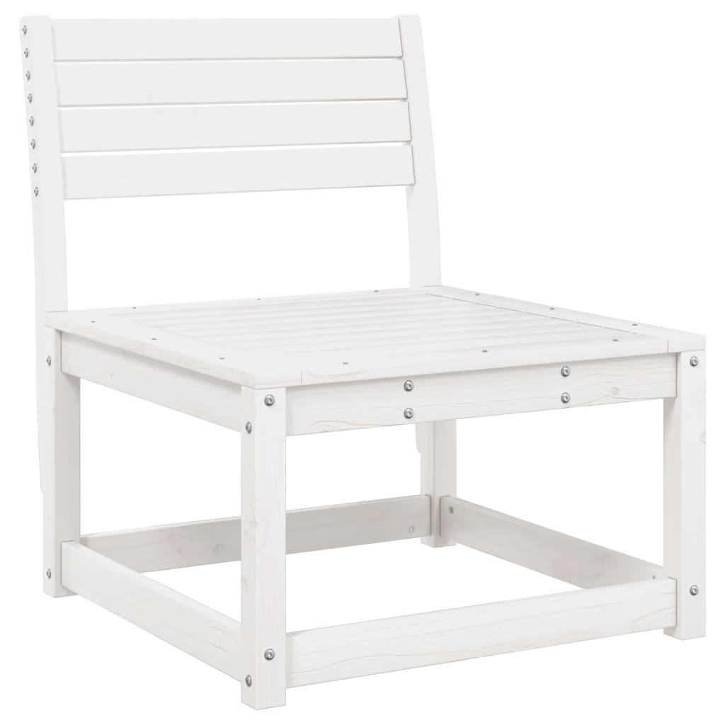 5-piece garden sofa set white solid pine