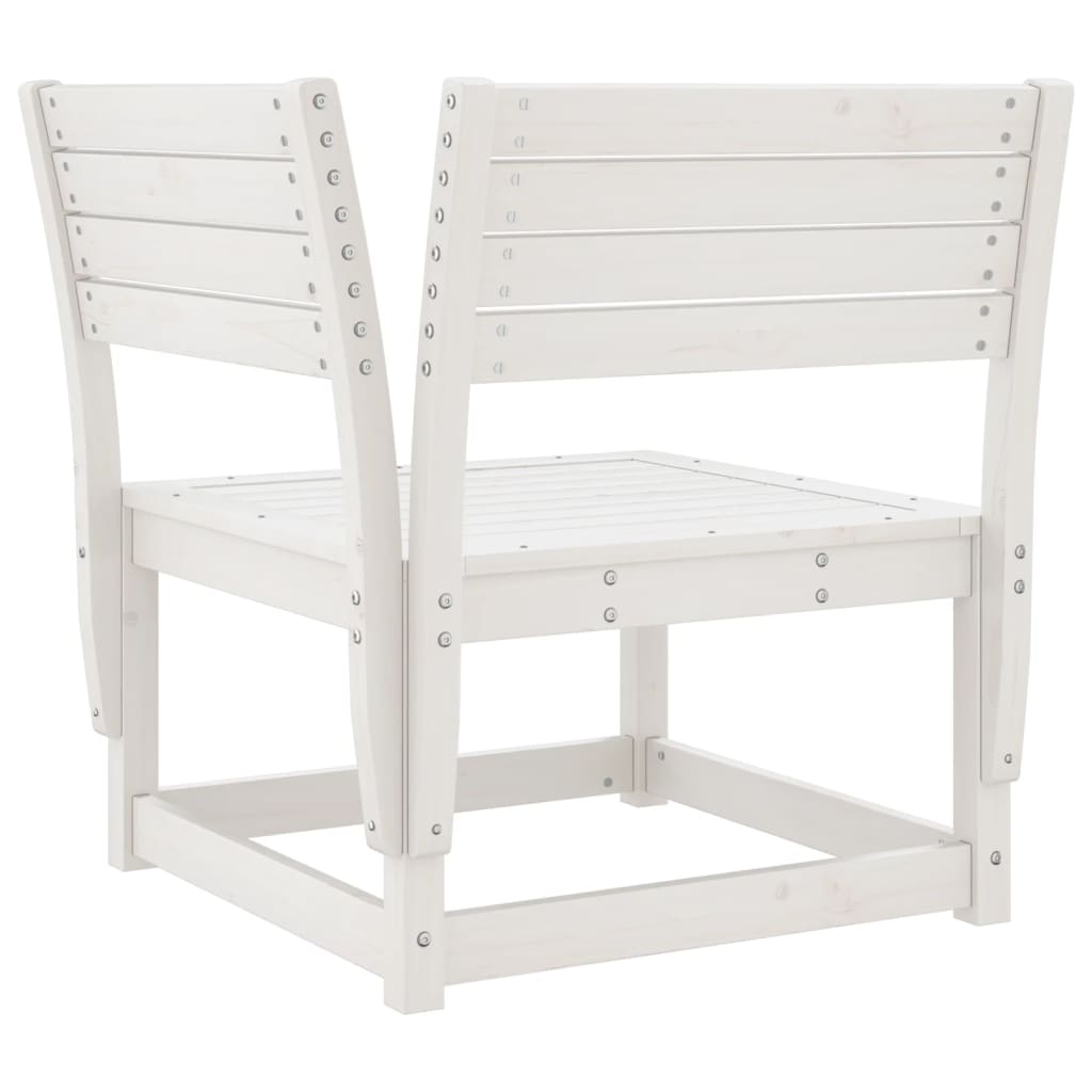 5-piece garden sofa set white solid pine