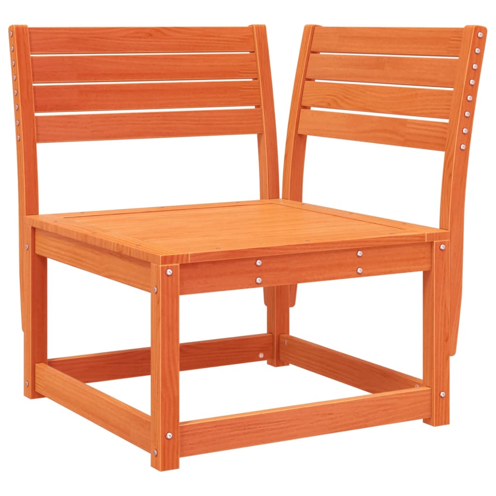 5-piece garden sofa set, wax brown, solid pine wood